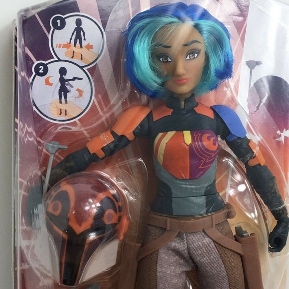 Star Wars Forces Of Destiny Sabine Wren 11" Doll Action Figure Hasbro Disney New - Picture 3 of 12